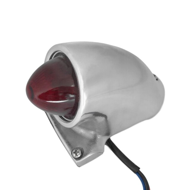Feu arrière de moto rétro Sparto, feu de stop pour Chopper robuste, Bobber: Polish and LED Type