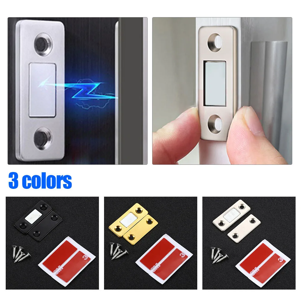 2 stk/set magnetische kast vangt magneet deur stopt sterke deurdranger magneet meubelkast kast schroef sticker ultradun