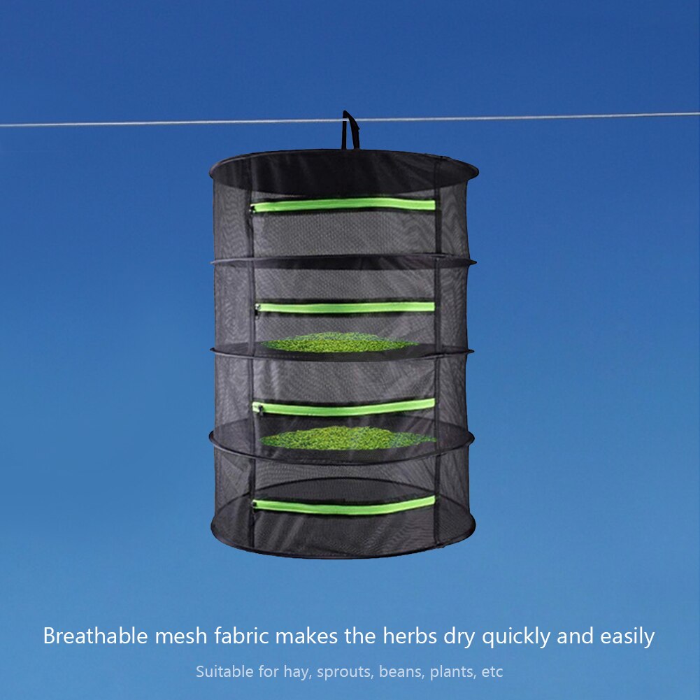 Rete Essiccazione 6 Strati Pieghevole | Per Erbe, Vestiti, Piante | Cotone | Diametro 60 Cm - Foto 6