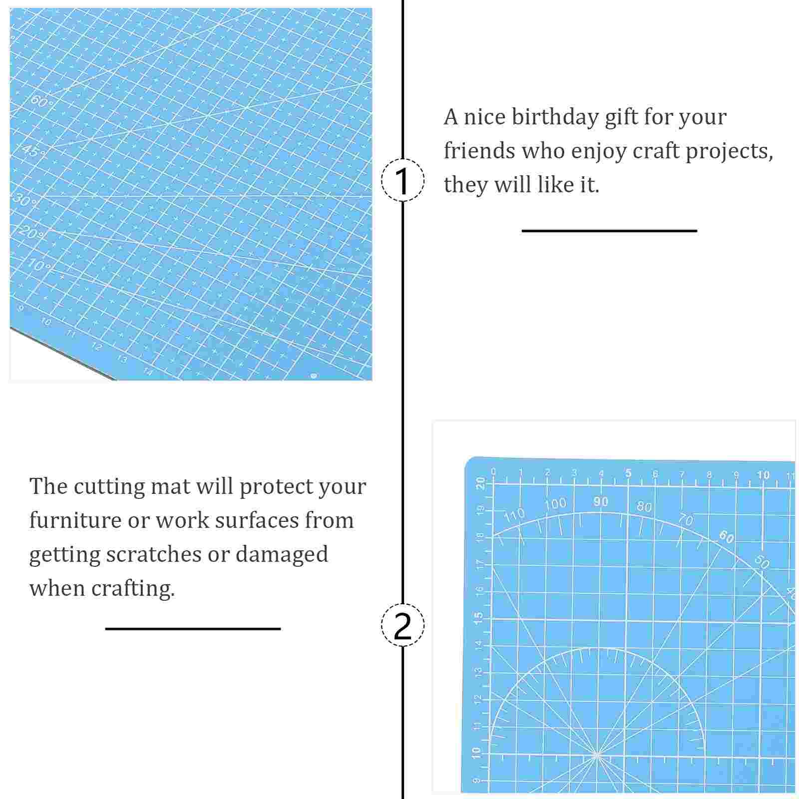 4Pcs Cutting Mats Quilting Grid Lines Printed Boards Self-Healing Cutting Boards