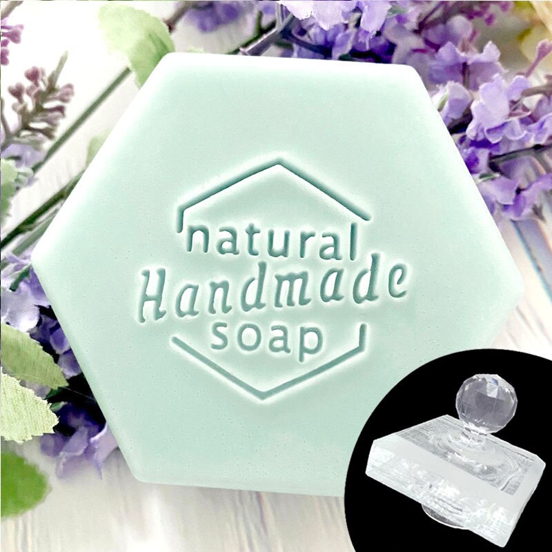 Plants HANDMADE SOAP Series Soap Stamp For Soap Making Stamp DIY Handmade Crafts Transparent Resin Seal: Pink