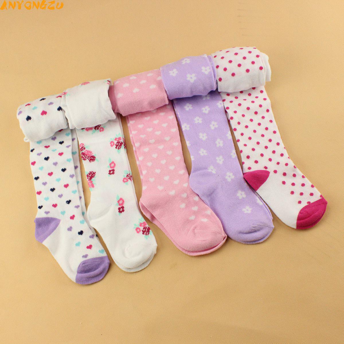 5Pcs Anyongzu Baby Meisjes Casual Baby Panty Kinderen Katoen Pure Kleine Liefdevolle En Bloemen Panty 6M 12M 24M