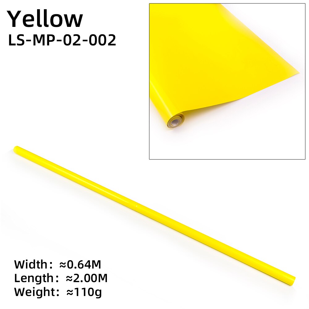 RC Airplane Covering Transparent Film For Balsa Wood Plane 60 x 200 cm Foils/Covering/Decal for Balsa wood Airplane Model: Yellow