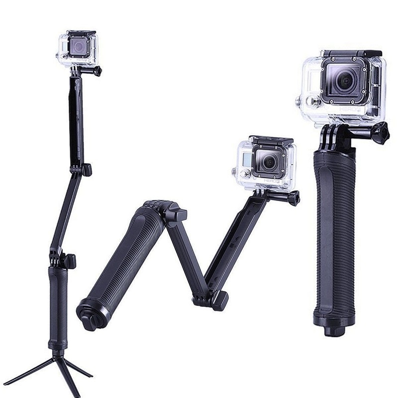 Gopro 3 Way Grip Monopod impermeable multifunción Selfie Sticks extensión brazo trípode Stand mejor precio