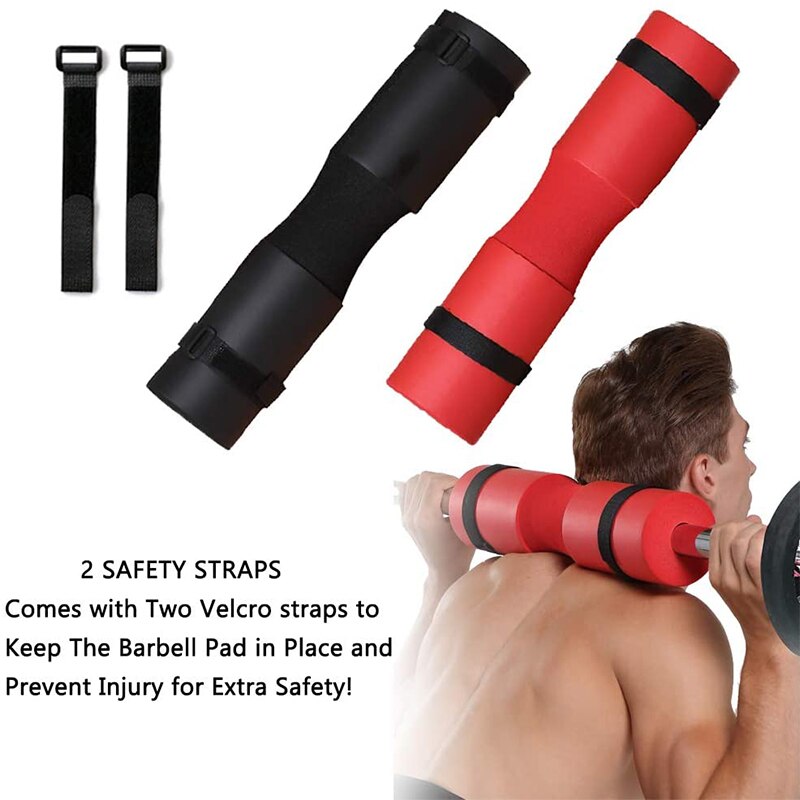 Barbell Pad Squat Pad - for Lunges Squats and Hip Thrusts - Relieve neck and shoulder discomfort - Fit Standard and Olympic Bars
