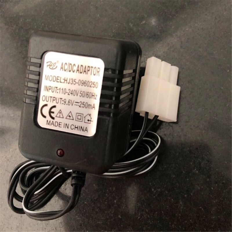 Laddare för 9.6v ni-cd ni-mh-batterier, ingång  ac 110v-240v utgångar 9.6v , 250ma med tamiya ket -3p kontakter för rc-leksak