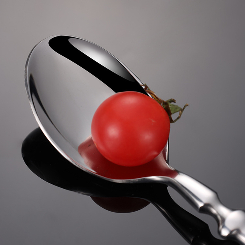 Juego de cubiertos de acero inoxidable occidental, cuchillo de comedor con mango de madera, tenedor, cuchara de té, vajilla de cocina
