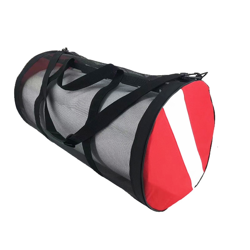 Duikvlag, duikuitrusting, zwemtas van mesh, opbergtas, schouderrugzak, premium rits, duiktassen van mesh