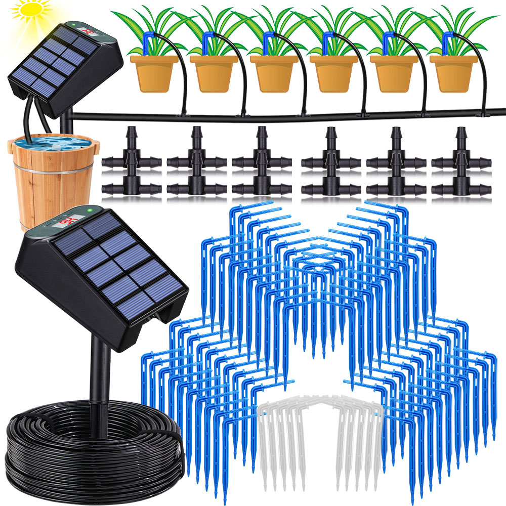 Garten Mini Solar Timer Bewässerungs system Solar betriebenes automatisches Bewässerungs set für Balkon Topfpflanzen Tropf geräte Armaturen