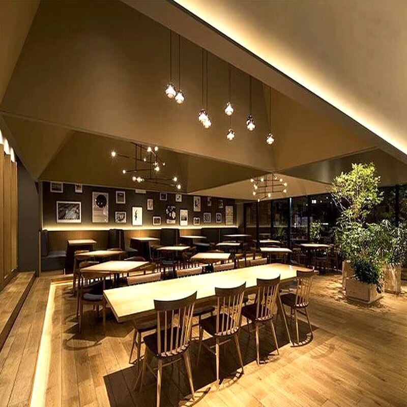 2 stk 0.5m lang led lysbånd aluminium slot hotel kontor spisestue disk kommerciel belysning lineær lys skal med pc cover