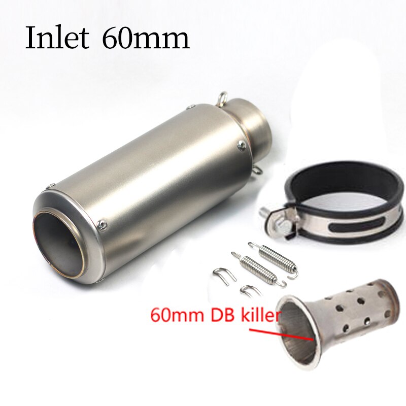 51Mm/60Mm Inlet Motorfiets Pijp Escape Uitlaat Sc Uitlaat Voor Gp-Project Met Db killer Universal Pitbike Vespa: H-1