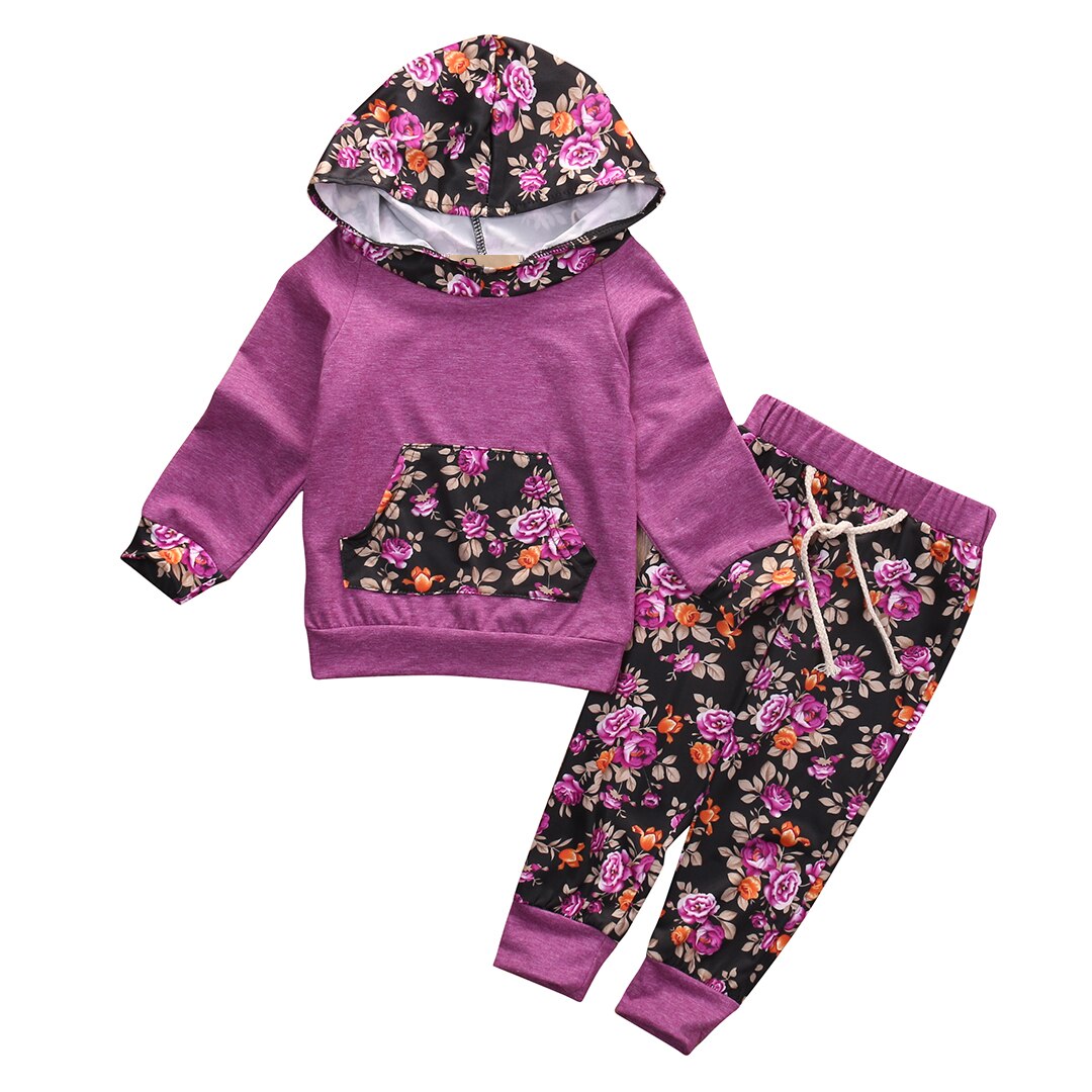 2 stk smålåve baby jente gutt blomster topper hettegensere + lange bukser antrekk sett klær