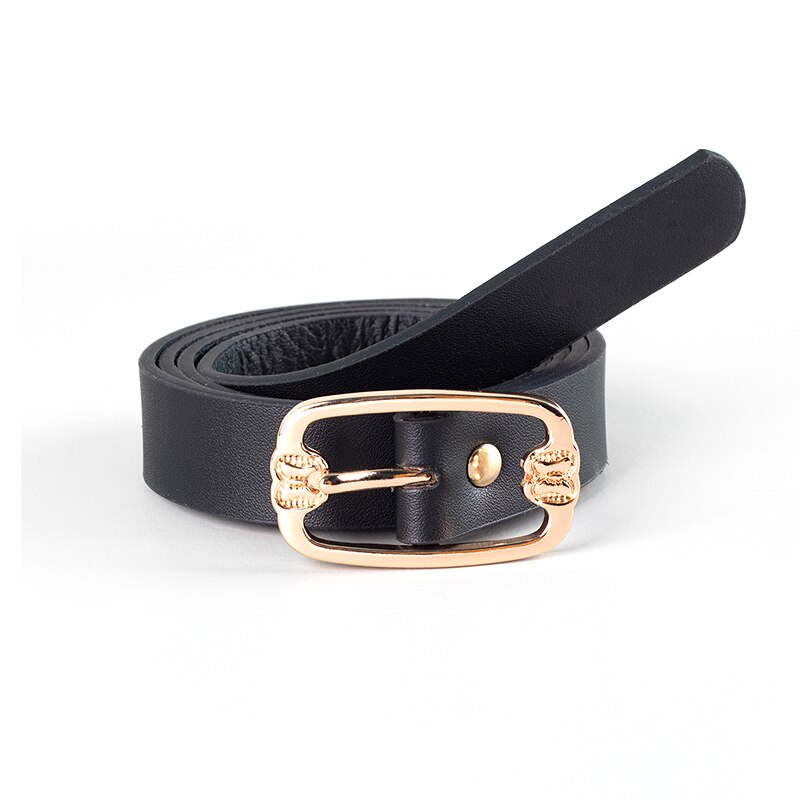 Cinturón cuadrado de cuero con hebilla, cinturones para mujer, cinturón para vestido a la , nuevos accesorios para mujer, cinturón negro: Default Title