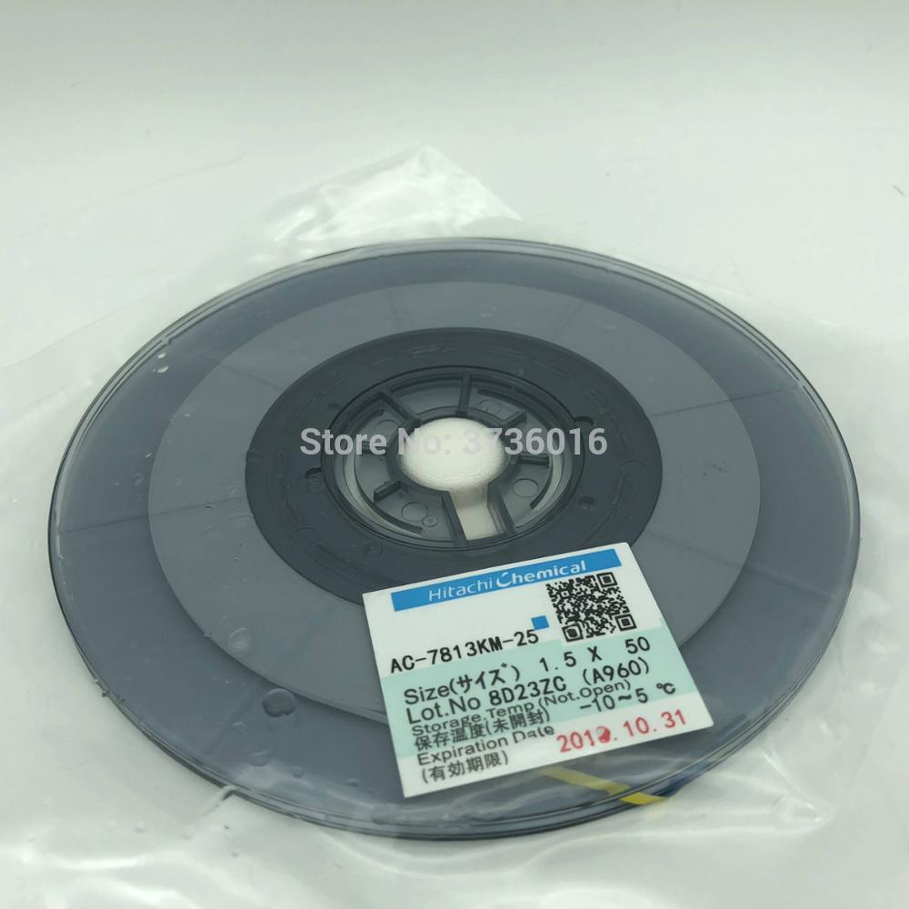 1,5 MM * 50M ACF conductora anisotrópico película adhesivo AC-7813KM-25 para LCD y flex cable adhesión juntos para lcd reparación