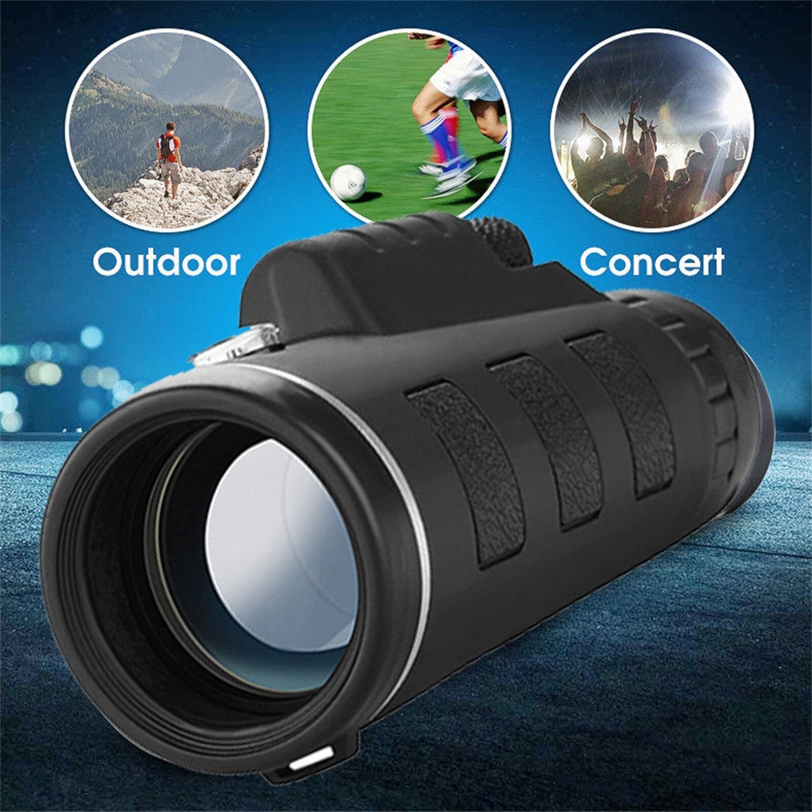 40X60 Zoom Optical HD Lens Monocular Telescope+ Tripod+ Clip For Universal Phone High power monocular telescope