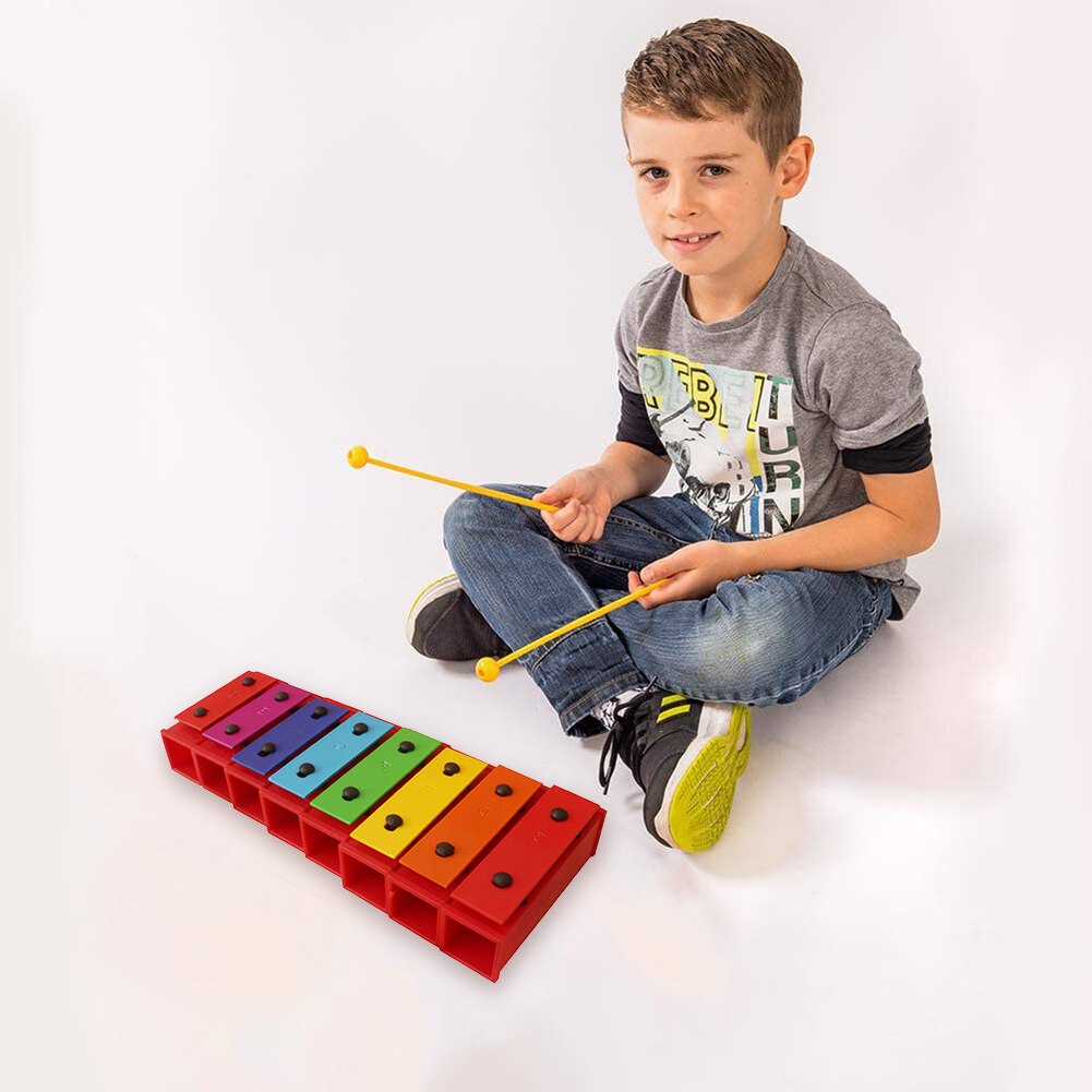 8 notas Glockenspiel xilófono ritmo Musical percusión instrumento chico juguete