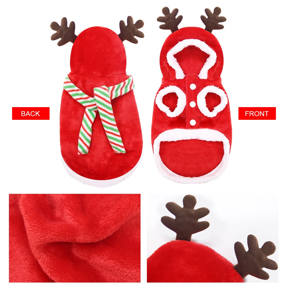 Ropa para perro pequeña de Navidad, disfraz de Papá Noel para cachorro, Chihuahua, mascota, Yorkshire, chaqueta, abrigo, disfraces de mascotas