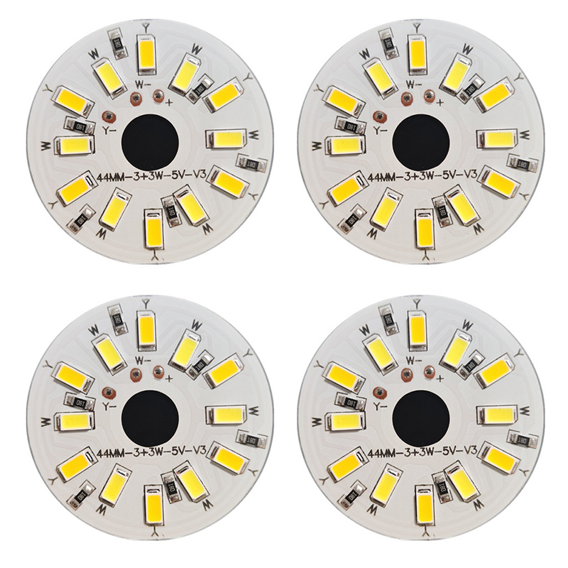 1 ST Hoge Heldere LED Licht Board 3 W Warm Wit 5 V Twee Kleur 44mm Licht Board Lamp Ronde 5730 Lampbron