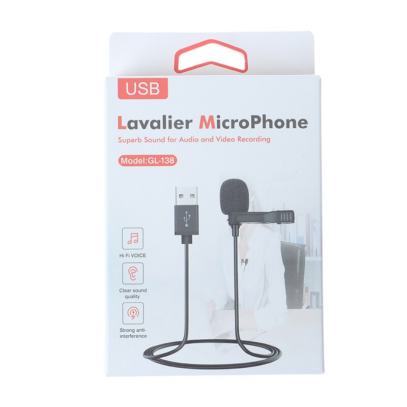 Draagbare-Mini Microfoon Usb, micrófono Lavalier, con Clip externo, Microfoons, Voor, ordenador portátil, Pc, Opname, chat