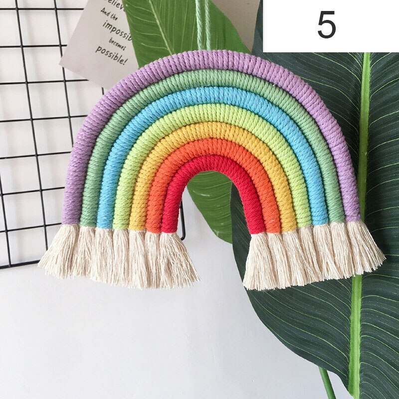 Nordic Kinderzimmer Regenbogen Moskito Netting Hängende Dekoration DIY Seil Regenbogen Wand Hängen Skandinavischen Baby Zimmer Dekoration: 5