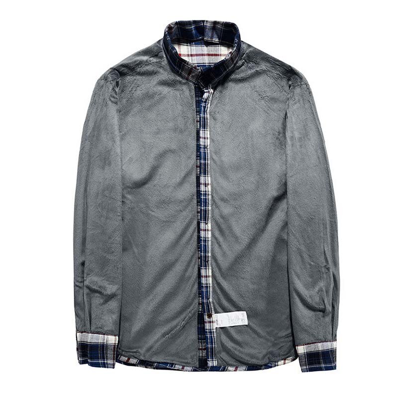 Mcikkny Mannen Winter Fleece Gevoerd Shirts Plaid Katoen Jassen Voor Mannelijke Top Kleding Maat M-3XL Thermische