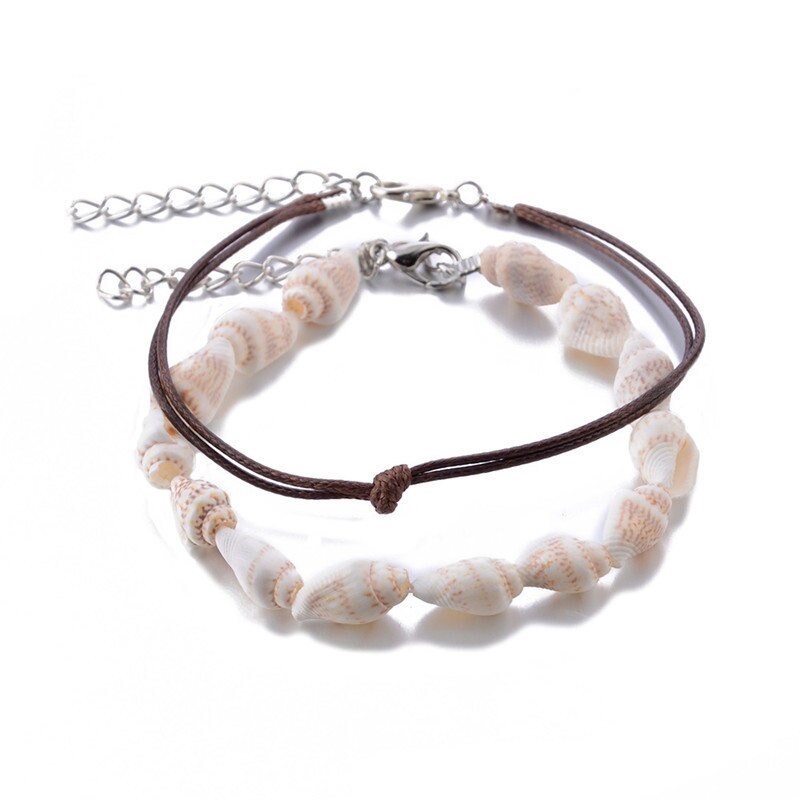 Jahrgang Hülse Perlen Seestern Schildkröte Fußkettchen Für Frauen Handgemachte Perlen Knöchel Armbinde Fuß Schmuck Armbinde cheville femme: s050