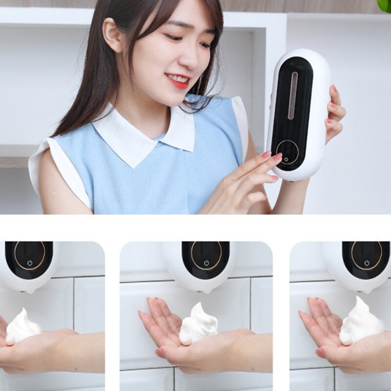 Bezdotykowy automatyczny dozownik robić mydła spieniający dozownik robić mydła bezdotykowy dozownik robić mydła dozownik robić mydła 450ml o dużej pojemności 19QB