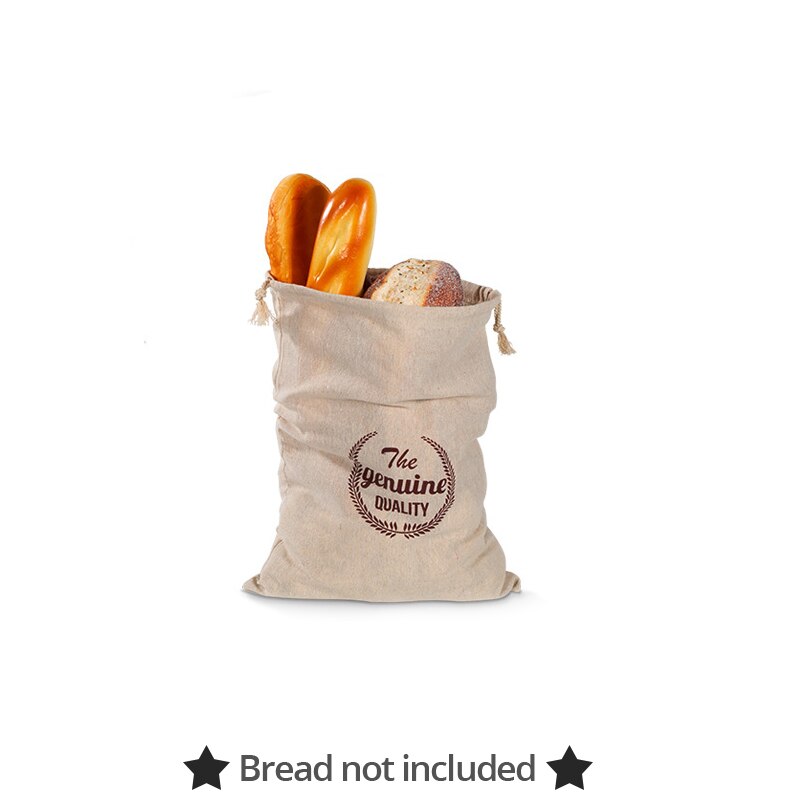 Lin retro franskbrød poser gjenbrukbar snørepose til brød hjemmelaget håndverksbrød oppbevaringspose lin brødposer for baguette: 40 x 30cm b