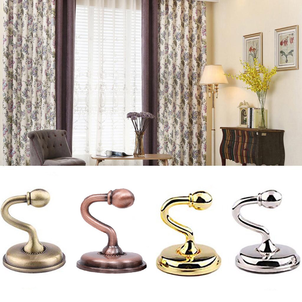 2 Stuks Metalen Gordijn Holdback Muur Haak Opslag Haken Keuken Badkamer Haak Gordijn Gesp Gordijn Haken Gesp Accessoires # T1P