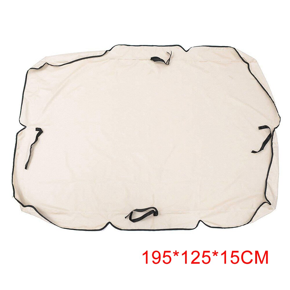 Huske sete baldakin utendørs hage støvtett solskjerm veranda gårdsplass møbler tilbehør uv-beskyttelse terrasse hengekødu trekk: beige 195 x 125 x 15cm
