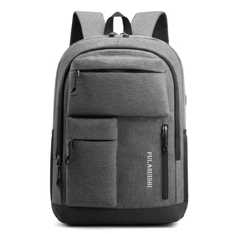 Chuwanglin male Laptop Backpack Casual Travel Bagpack Large school student school bag backbags for teenager mochilas H122302: Dark Grey