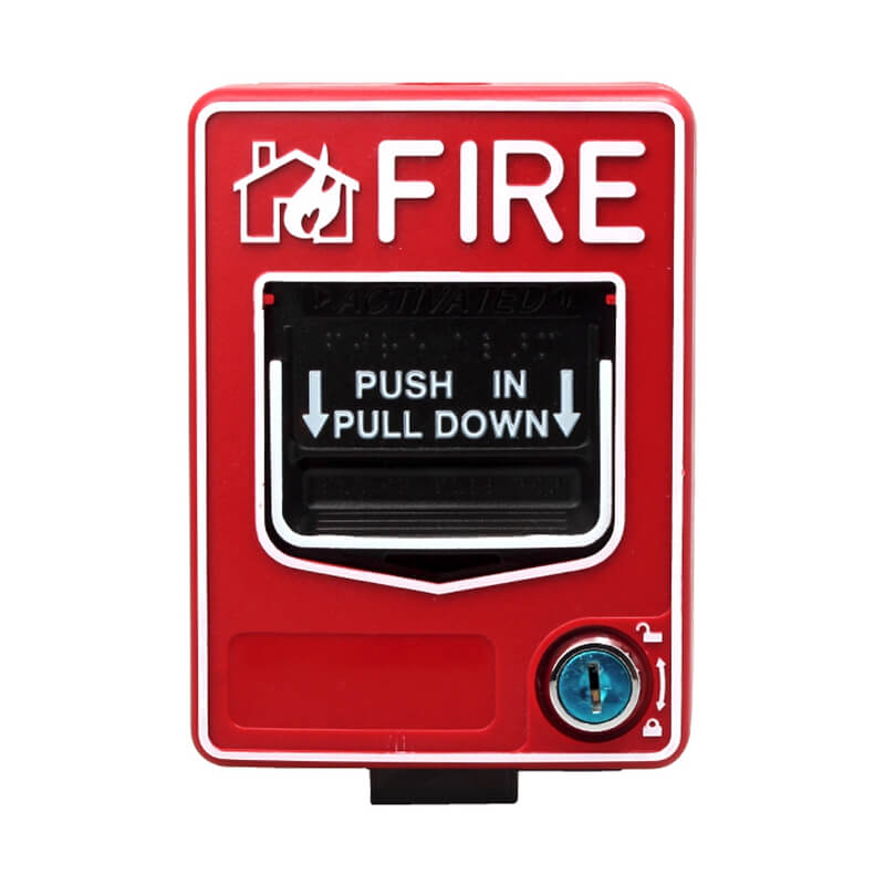 Red Pull Down Station Release Push Push In Push Down Press Button For Manual Fire Alarm System: Default Title