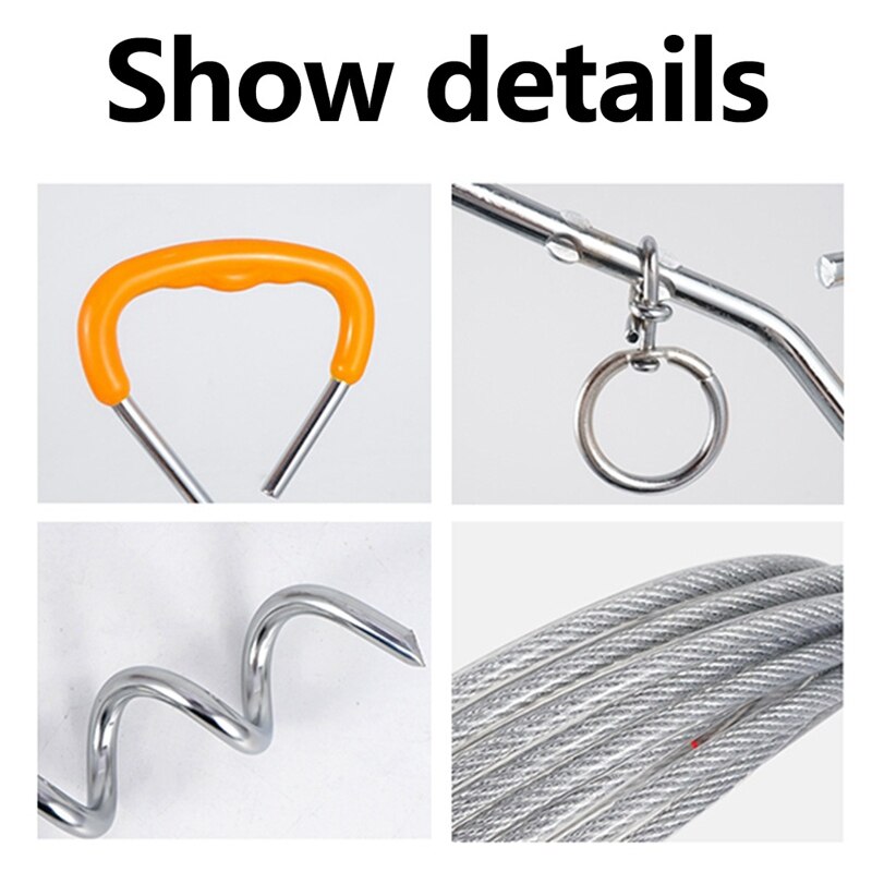 Generies Spiral Ground Stake Spike Out For Outdoor Yard And Camping Small To Medium Dogs