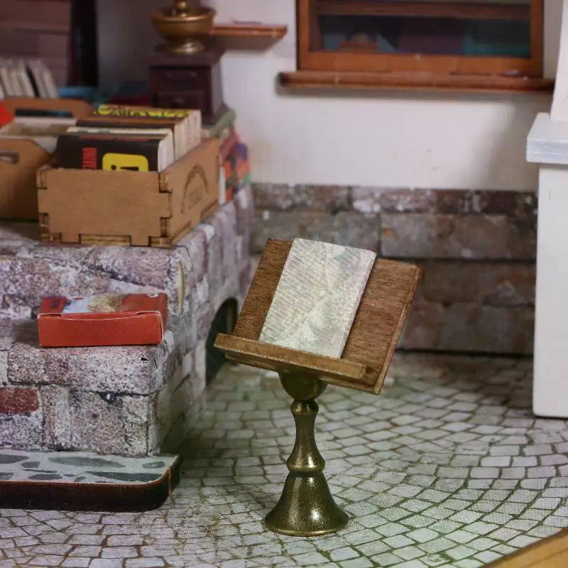 1/12 Puppenhaus Miniatur Magie Buch Lesen Stehen Modell Möbel Zubehör Für Puppe Haus Dekor Kinder Pretend Spielen Spielzeug