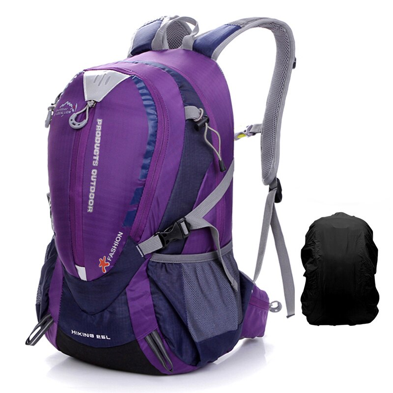 INOXTO 25L Outdoor Climbing hydrating backpack men cycling backpack women trail running marathon hiking backpack 2L water bags: Purple