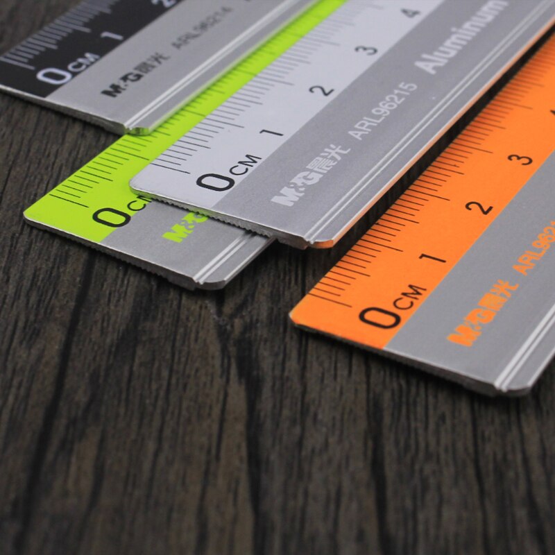 scale ruler mapping measurement of office stationery 15/20/30CM Aluminium alloy ruler steel cutting ruler