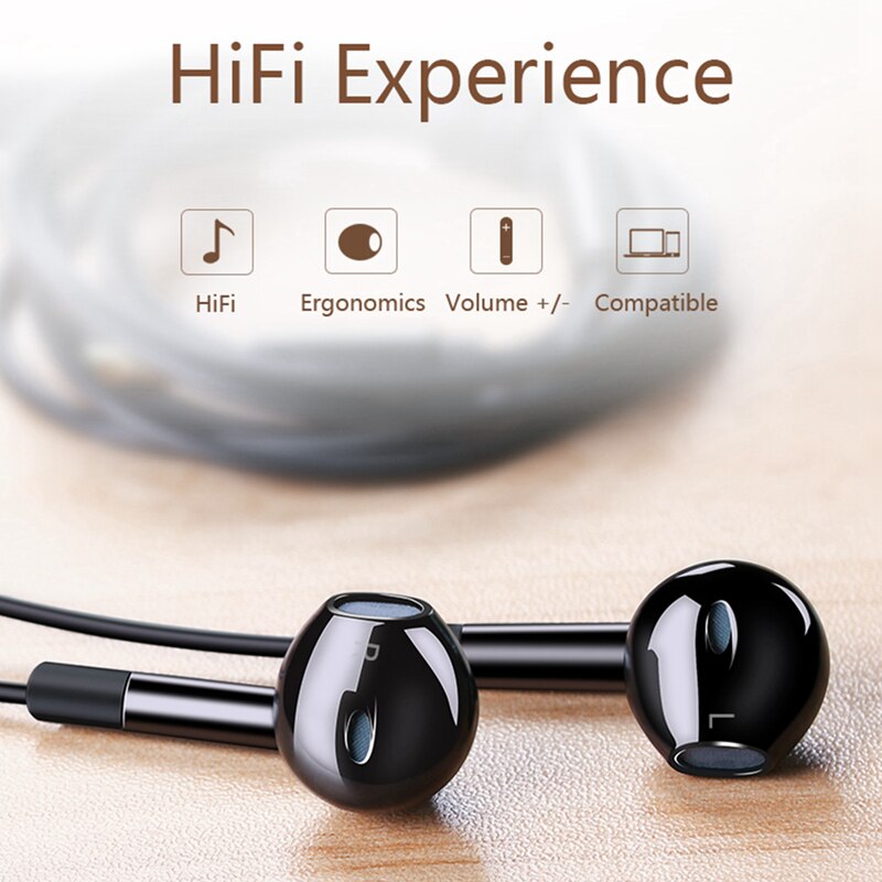 Langsdom E6U écouteurs intra-auriculaires 3.5mm avec micro casque Hifi filaire Eaphones pour Smart iPhones auriculares fone de ouvido