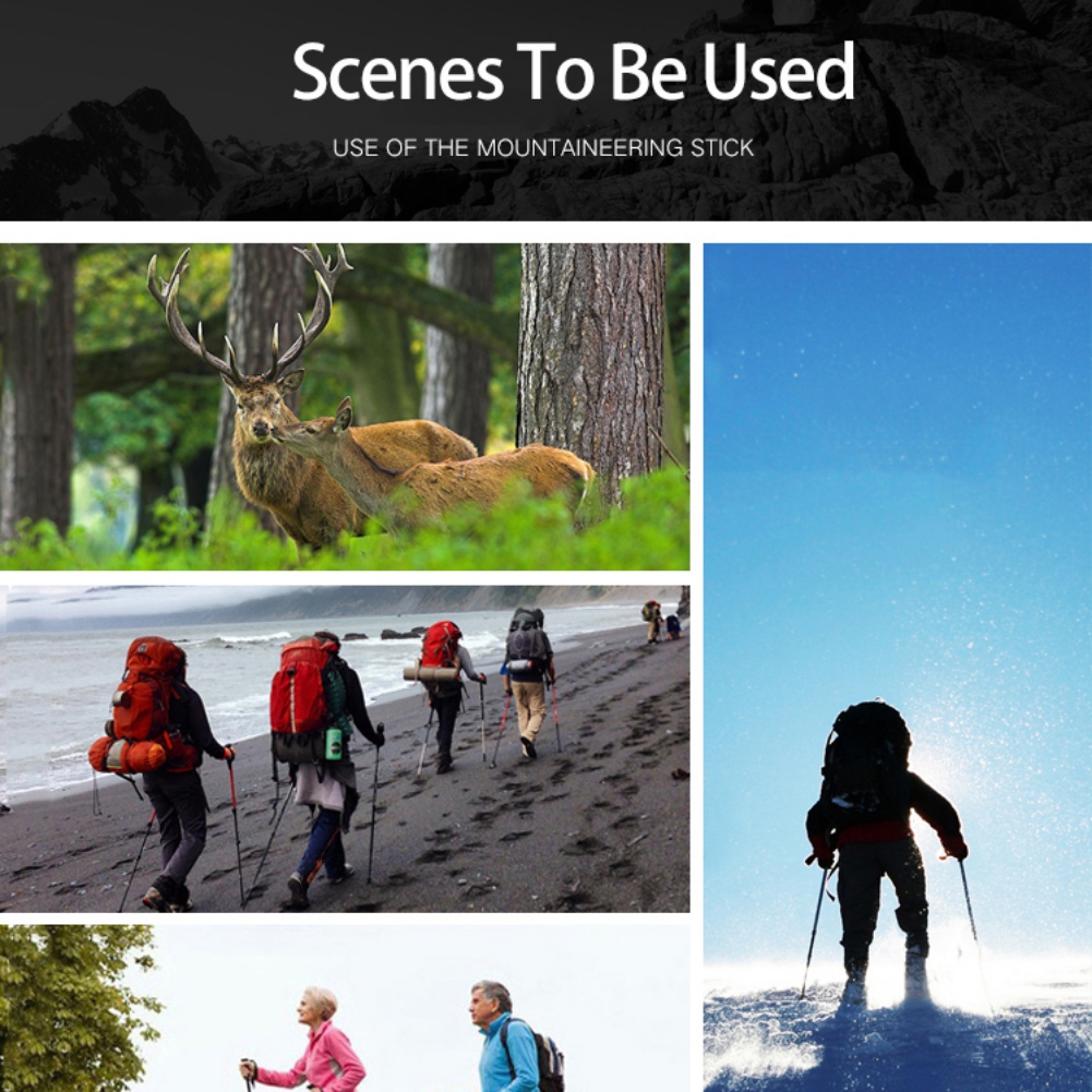 Hiking Trekking Poles Folding Hiking Stick Collapsible Hiking Poles Trekking Stick Walking Poles Outdoor Walking Sticks