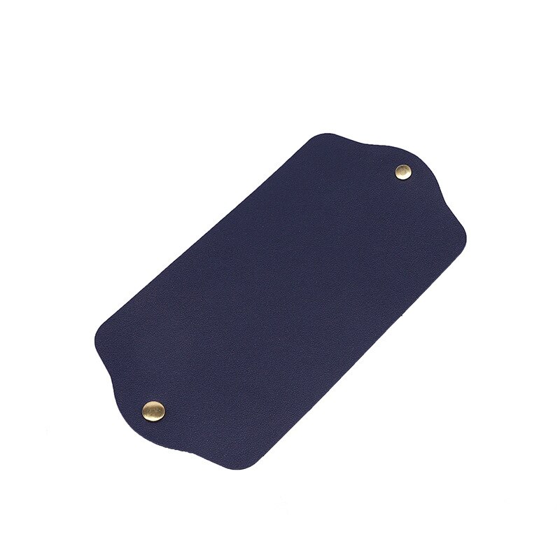 Mask Anti-pollution Temporary Storage Bag Portable Leather Storage Box Disposable Face Shield Save Container Masks Organizer: A Navy Blue