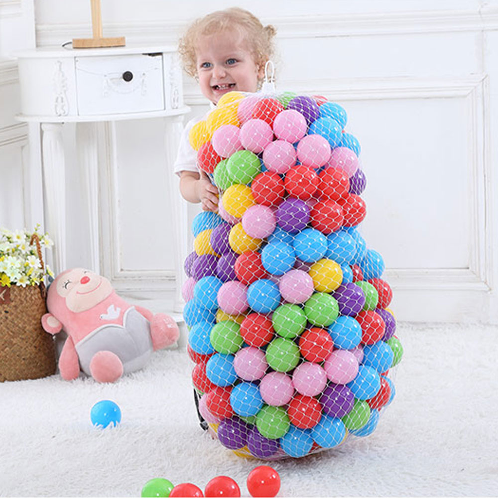 Bolas de plástico para piscina seca de 200 cm para niños y adultos, 5,5 unids/lote de bolas de plástico con forma de ola oceánica, en amarillo, rojo y rosa