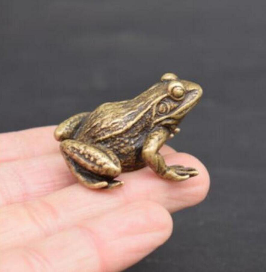 Koperen Standbeeld China Collectie Archaize Messing Kikker Kleine Standbeeld #6