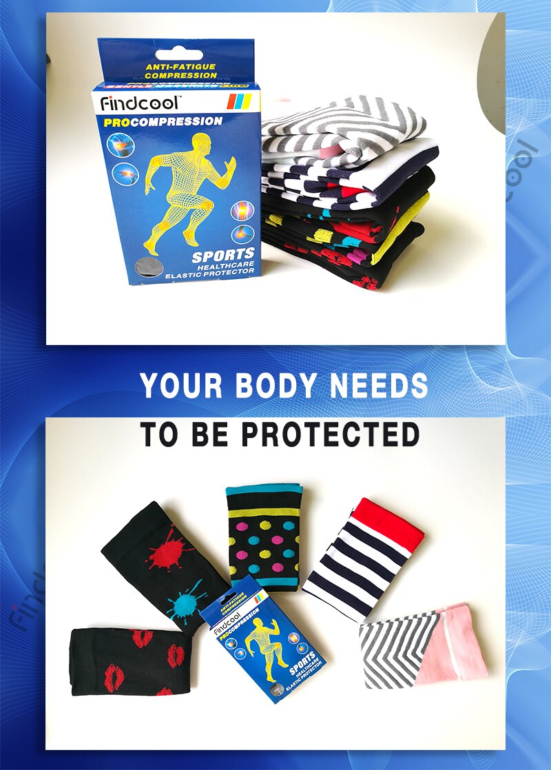 FINDCOOL Outdoor sports compression pressure socks Knee Stockings 20-30 mmhg Leg Socks Relief Pain Support Socks Relief Compress