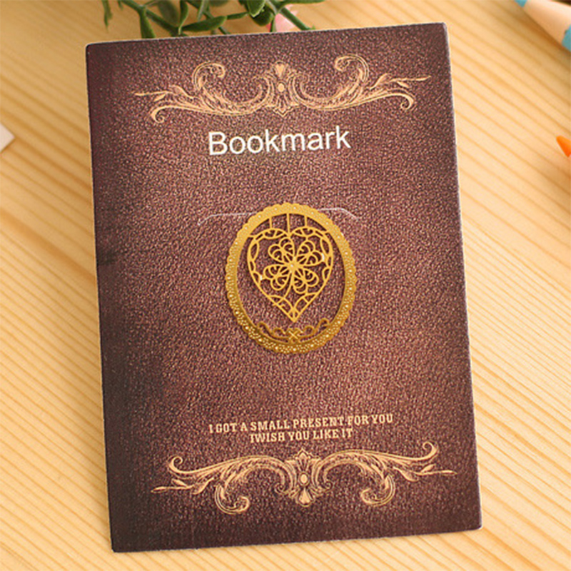 1 X Gold color cute cartoon animals lace bookmark metal bookmarks for book stationery school supplies papelaria: Love