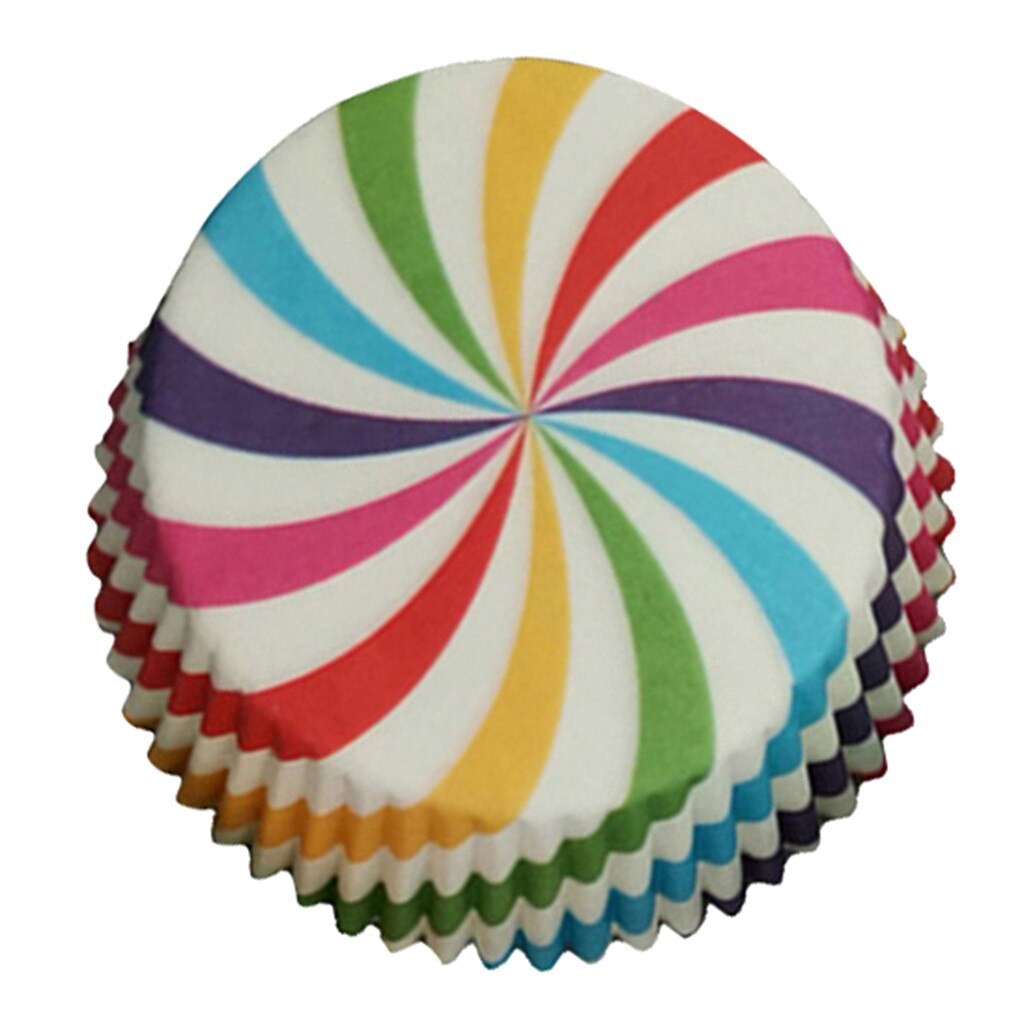 100 pcs Kleurrijke Papier Taart Cupcake Liner Geva... – Vicedeal