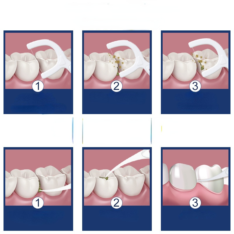 50pcs Tooth Floss Oral Hygiene Dental Floss Soft Plastic Interdental Brush Toothpick Healthy for Teeth Cleaning Oral Care