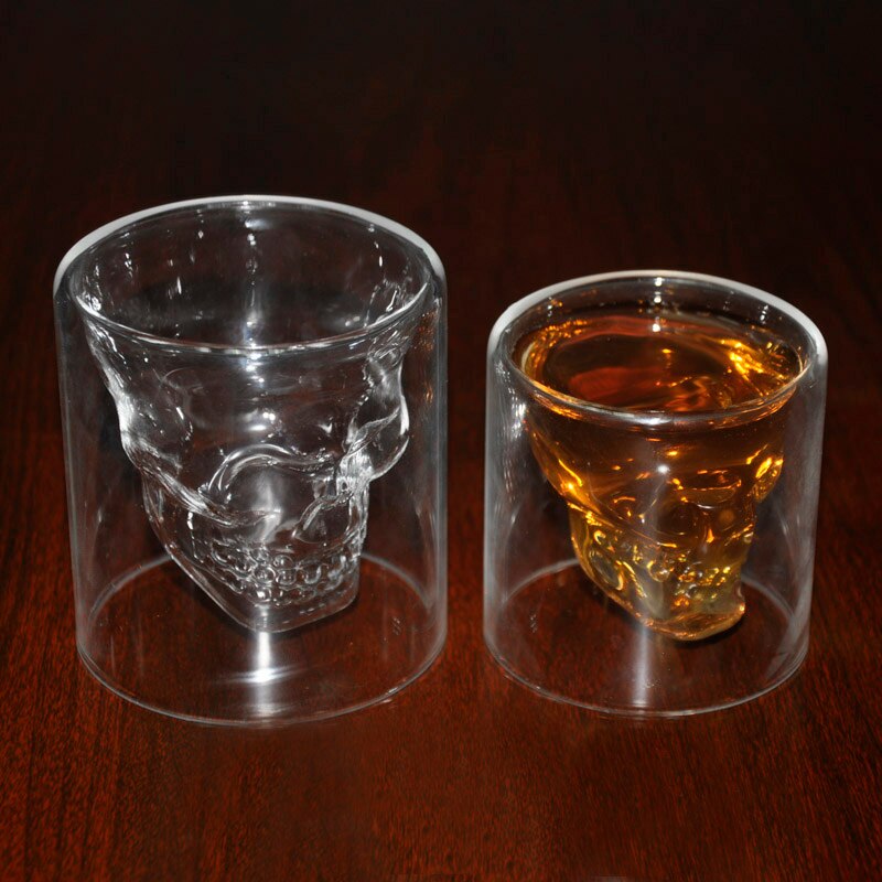 Crystal Skull Head Glass Cup Vodka Whiskey Shot Wine Drinking Decanter Glassware