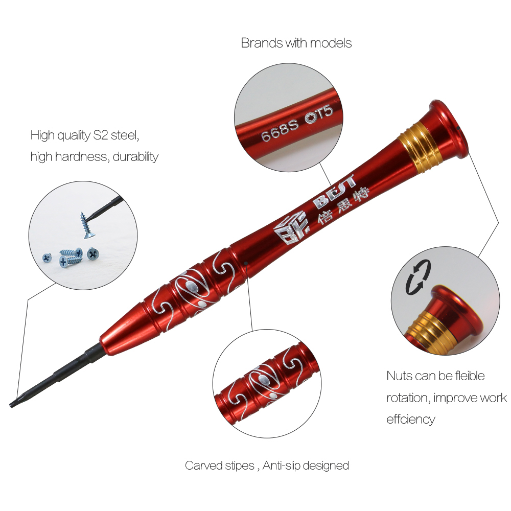 1Stck Präzision Schraubendreher 2,0mm Abgeflachte P2 P5 0,8 1,2mm Pentalobe PH00 PH000 T3 T4 T5 T6 für macbook praktisch Reparatur Werkzeuge