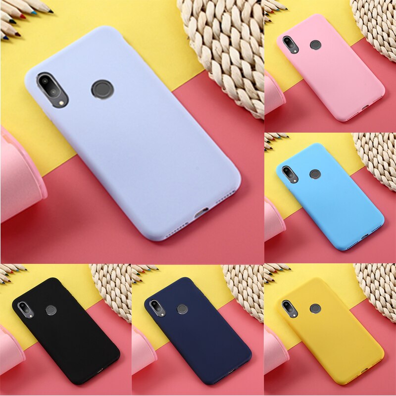 Pour Huawei P Smart coque couleur bonbon souple TPU couverture arrière pour Funda Huawei P Smart coque POT-LX1 POT-LX3 coque de téléphone