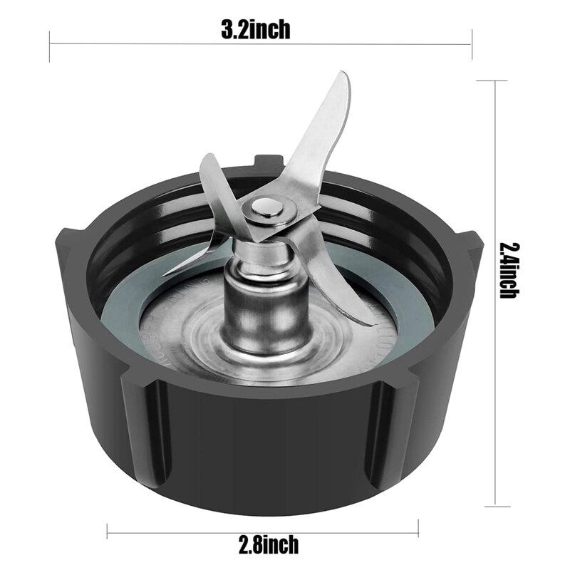 Replacement Parts For Osterizer Oster Blender Blades Assembly With 4961 Blender 4-Point Fusion Blade &amp; Jar Bottom Cap