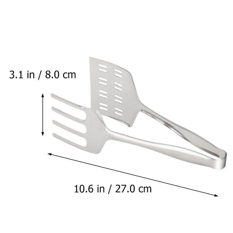 1 Pc Hollow Steak Peel Leakage Shovel Simple Fish Spatula (Silver)